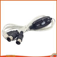 [PrettyiaSG] in-Out MIDI to USB Interface Cord PC to Music Keyboard Connector 2m 6.56ft