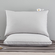 2 Pieces Down Pillow 100% Goose Down and Feather Pillows Luxury Hotel Bed Pillows 1 Pair Cervical Ve