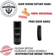 TOPPIK HAIR FIBER 27.5 GRAM ORIGINAL TOPPIK PENEBAL RAMBUT FREE SISIR