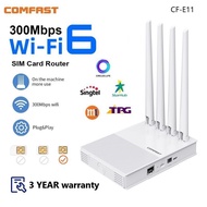 Comfast AX300 WiFi6 Sim Card Router 4G LTE Router【SIMBA/TPG/GOMO/EIGHT】Plug and Play With SIM Card s