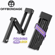 OFFBONDAGE Bicycle Lock Foldable Bike MTB Road Fold Lock High Security Anti-Theft Scooter Electric E-Bike Bicycle Accessories