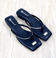 Rmoda - Sendal jepit heels 3cm Wanita tali Gliter Mutiara GN 106