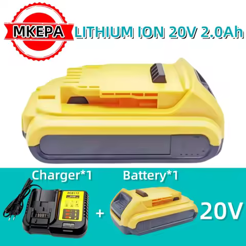 20V 2000mAh Li ion Battery Replacement for 18V 20Volt lpega Max Lithium Ion Batteries DCB206 DCB205 