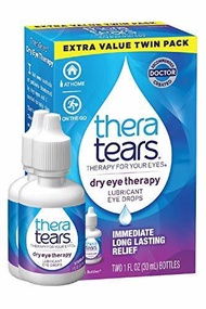 ▶$1 Shop Coupon◀  TheraTears Eye Drops for Dry Eyes, Dry Eye Therapy Lubricant Eyedrops, Twin Pack,