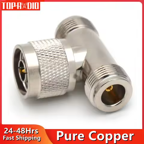 1PC N Male Jack to 2 N Female RF Adapter N Type Triple T 3-Way Splitter Antenna Connector For Cell S