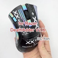 台灣現貨Razer DeathAdder V2 X HyperSpeed 套裝貼紙鼠標皮膚啞光鼠標溜冰鞋側貼卡通握把膠帶