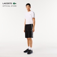 Lacoste Men's Cotton Flannel Jogger Shorts - Lifestyle ( White / Black ) - GH5074