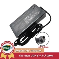 Genuine ADP-120VH B 20V 6A 120W 4.5x3.0mm A17-120P2A Thin AC Adapter For ASUS Laptop Power Supply Ch