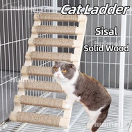 Cat Climbing Frame Step-On Step Ladder Cat Villa Solid Wood Sisal Ladder Platform Wall-Mounted Cat C