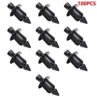 YUNAFIN 100Pcs Đen Kẹp chốt chắn bùn ô tô 6mm Nhựa Đinh Tán dàn áo Chất lượng cao Phụ kiện Bảng cài