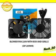 4.7"x4.7" Blower Fan 220V With Box And Grills - DP-209WR