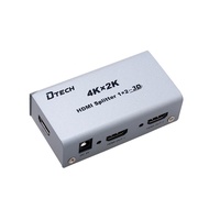 DTECH DT-7142 2K standard 1 to 2 HDMI splitter supports presentations