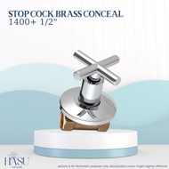 Stop Cock ISANO Concealed Black Series 1400+ 1/2" | Handle Stop Cock | Bathroom Shower Stop Cock