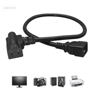 【3C】 Multipurpose Power Cable IEC320 C20 To C5 And NEMA 5 15R Extension Cord 14AWG For Server Comput