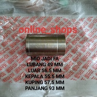 Cylinder liner boring foring mio jadi fa vario beat ukuran lubang 49 luar 56.5 kepala 55.5 kuping 57