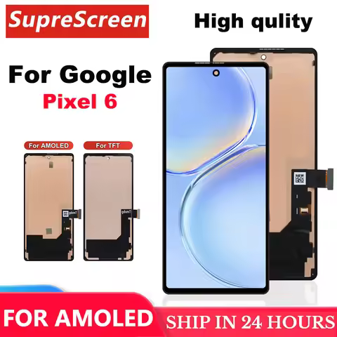 AMOLED for Google Pixel 6 GB7N6 G9S9B16 Lcd Display Digital Touch Screen with Frame Replacement for 