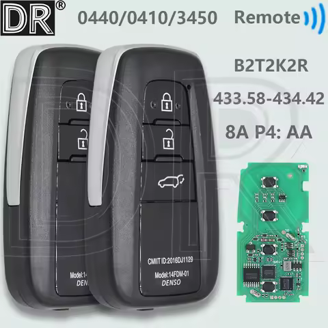 DR B2T2K2R 433.58-434.42 FSK 8A P4:AA Car Remote Key 8990H-42190 For Toyota RAV4 Highlander Avalon 2