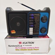 Radio ASATRON PORTABLE 5band R-1028USB FM/TV/AM/SW1-2 5band RADIO WITH USB/ SD MUSIC PLAYER RADIO ASATRON PORTABLE 5band FM/AM/SW AC/DC