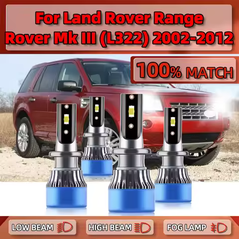 28000LM H7 LED Headlight Bulb 120W High Low Beam Car Light 12V For Land Rover RANGE ROVER Mk III (L3