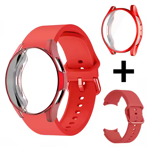 Silicone Strap+Case Kit For Samsung Galaxy watch 4 40mm 44mm Sport watch anti-fall wristband For Wat