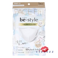 (ซองน้ำตาล หน้ากากสีขาว) Hakugen Earth Be-Style Face Fit 3D Mask 5 ชิ้น หน้ากากอนามัยป้องกัน PM2.5 รูปทรง 3 มิติ ช่วยป้องกันเครื่องสำอางเลอะหน้ากาก