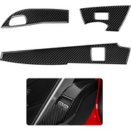 Window Lift Switch Panel Sticker Accessories Carbon Fiber Decal Interior Trim Cover for Chevrolet Co