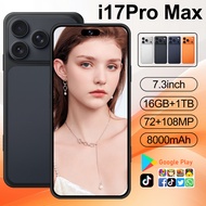 I17 Pro 5G  7.3inch Max Smartphone 16GB+1TB 8000mAh Cellphone Android 15 Gravity Sensor Android Phon