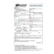 Buku resit perjanjian sewa kereta/ rental car🚙🚙