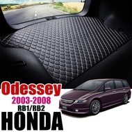 in stock Leather Car Trunk Mat RB1 RB2 Auto Carpet Tail Cargo Liner For Honda Odyssey 2003-2008 Trun