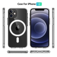 Ultra Clear Built-in Magnetic Circle Soft Casing Magsafe Phone Case for IPhone 13 12 Pro Max 12 Mini 2020 Mag Safe Protective Cover Shell iPhone 11 Pro Max XS XR 8 Plus SE 2