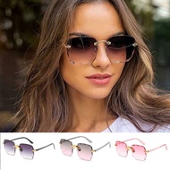 Fashion Sunglasses for Women Rimless Gradient UV400 Sunglasses Lady Retro Sunglasses