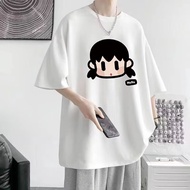 Hong Kong Short-Sleeved t-Shirt Top Men Loose Style t Casual Summer Shirt Brand New Style Half New S