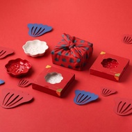 【母親節限定】綻放花見 雙入顯影醬油碟風呂敷禮盒組