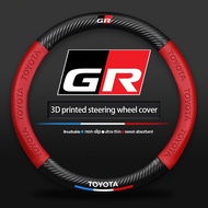 พวงมาลัยหุ้มหนัง Toyota GR Sport สำหรับ Vios Raise Wigo Rush Veloz Yaris Ativ Innova Avanza Altis Fo