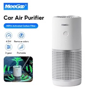 MeeGoo Car Air Purifier HEPA Activated Carbon Filter Remove Odors PM2.5 Smell Smoke Car Air Cleaner