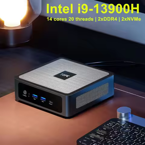 TOPC Mini PC Gamer, 13th Gen Intel Core i9-13900H/i7-13700H/i5, 2xDDR4 RAM, 2xNVMe SSD, 2xLAN, Deskt