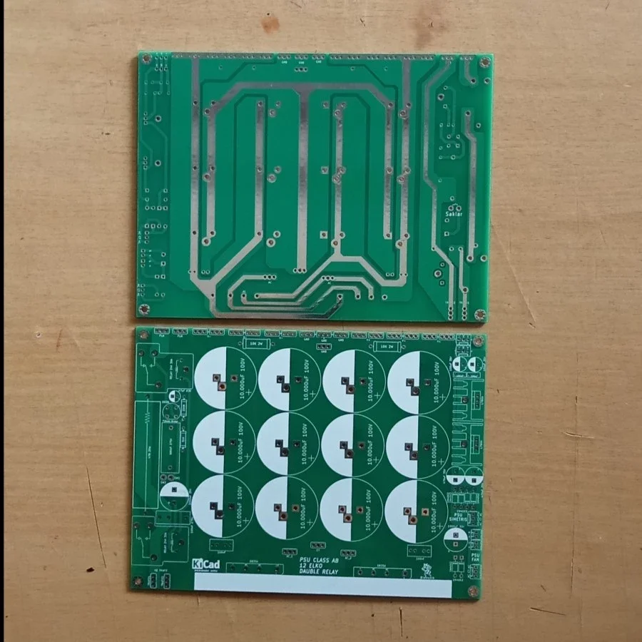 PCB PSU 12 ELCO CLASS AB DOUBLE LAYER Dimensi 19.7 x 14.8 cm