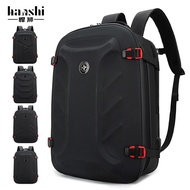 Men Backpack Hard Shell Large Capacity 17in Laptop Bag Multifunctional Black