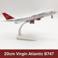20cm Virgin Atlantic 747 B747 Diecast Metal Display Toy Decoration Collection Children's Gift