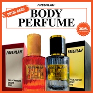 FRESHLAH PERFUME 24 JAM KETAHANAN ( EDP, 30ML BOTOL BARU, LELAKI & PEREMPUAN )