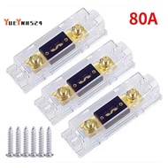 3Pcs Fuse Holder Bolt-on Fuse Car Electrical Protection ANL Fuse Fusible Link with Fuse 80A Fuses AMP