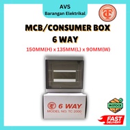TC SURFACE PVC CONSUMER BOX MCB BOX 6 WAY DB BOX Elektrik Box