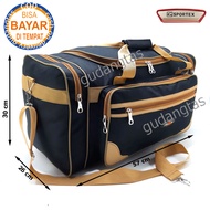 Tas Pakaian Besar Jumbo Travel Bag Sportex Bepergian HITAM 0203  jinjing  Mudik   Selempang  Baju