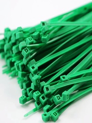 100入組/包耐用&amp;抵抗的尼龍拉鍊領帶在黑暗的綠色顏色合適的適用於,商業&amp;工業使用,作為井作為在園藝