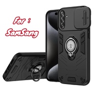 Mobile Phone Case For Samsung A17 5G A16 5G Camera Stand Ring Slide TPU+PC Shipped From Thailand