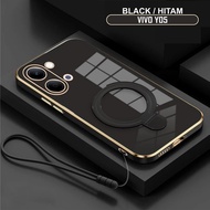 Vivo Y05 Luxury CaseRing Plating Holder Magnetic Free Mobile Phone LanyardTALI