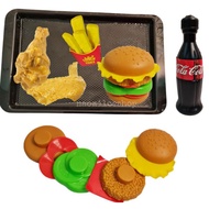 Mainan Edukasi Tableware Food Set Burger Kentang Minum mainan burger Stacking Burger