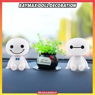 Baymax Doll Cartoon Decoration Robot Car Interior Decor Dashboard Car Ornaments Toy Shaking Head
