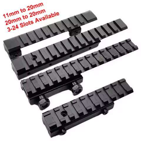 Tactical 11mm Dovetail To 20mm Weaver / Picatinny Rail Adapter Scope Mount Bases 11mm 20mm Rail Rise