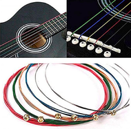 🌈 Rainbow Tali Akustik Gitar 1 Set + 2 Gitar Pick💫